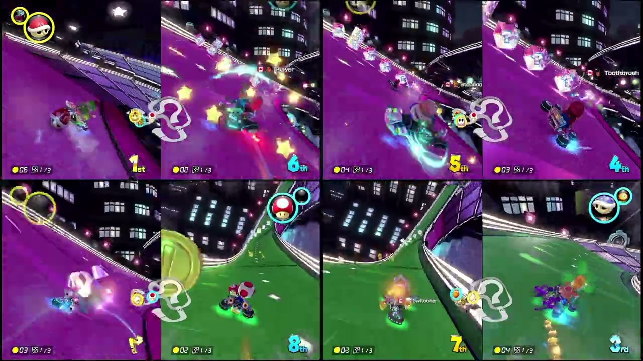 Nyolcjátékos osztott képernyő: ingyenes frissítés a Mario Kart 8 Deluxe Switch 2-n